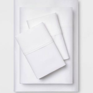 Twin/Twin XL 400 Thread Count Solid Performance Sheet Set White